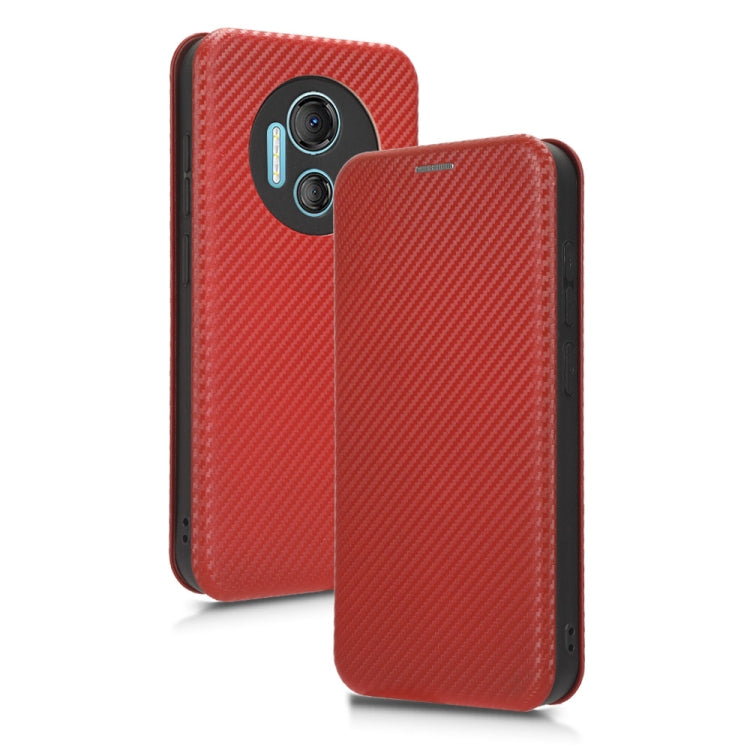 For DOOGEE X97 / X97 Pro Carbon Fiber Texture Flip Leather Phone Case