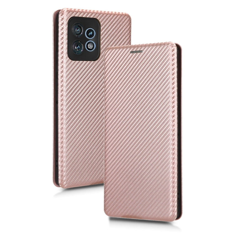 For Motorola Edge 40 Pro Carbon Fiber Texture Flip Leather Phone Case