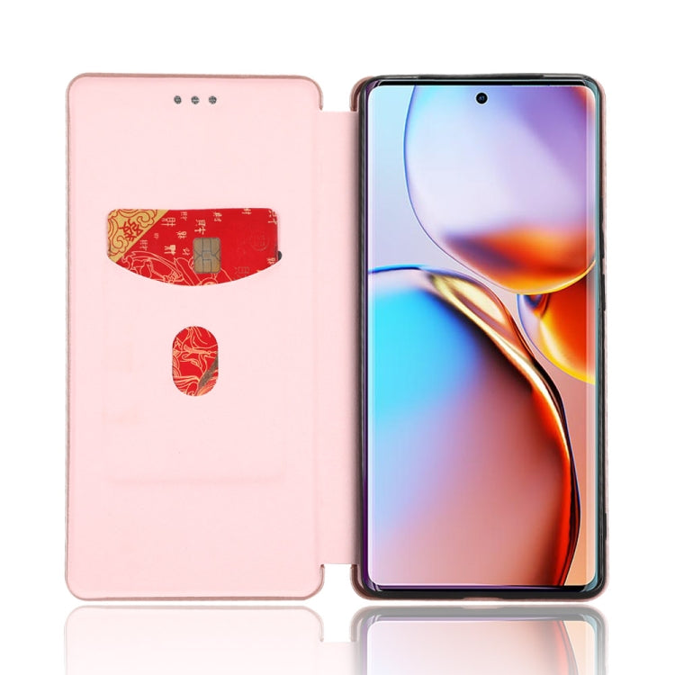 For Motorola Edge 40 Pro Carbon Fiber Texture Flip Leather Phone Case