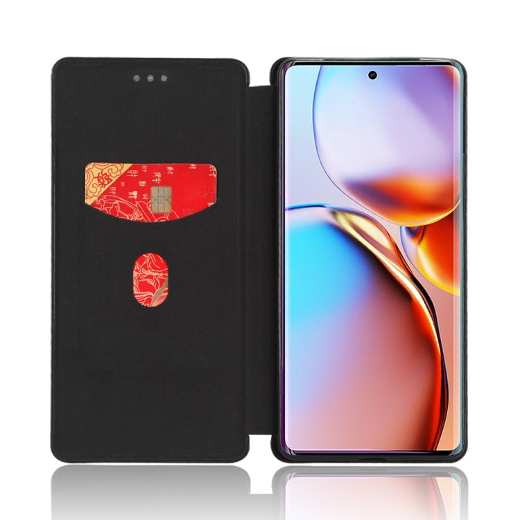 For Motorola Edge 40 Pro Carbon Fiber Texture Flip Leather Phone Case