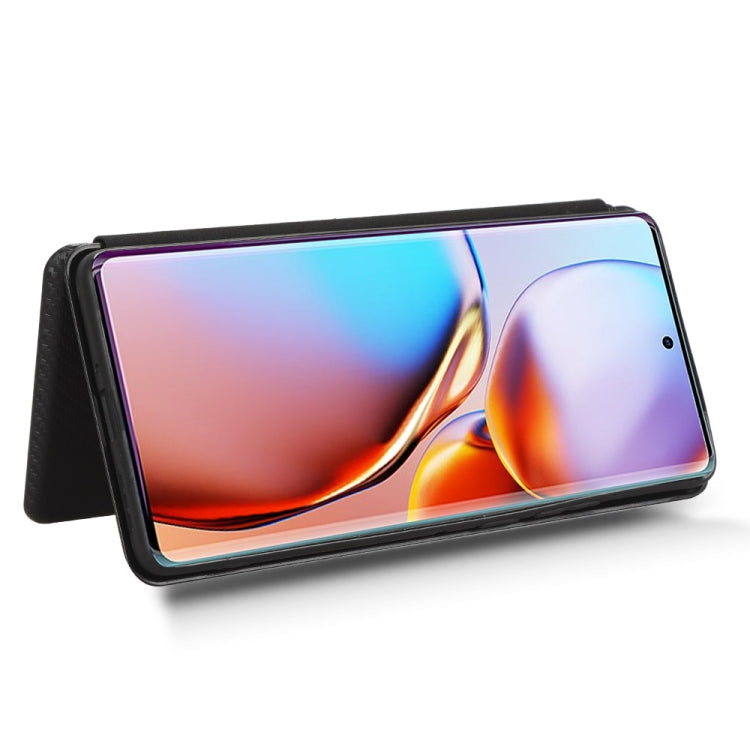 For Motorola Edge 40 Pro Carbon Fiber Texture Flip Leather Phone Case