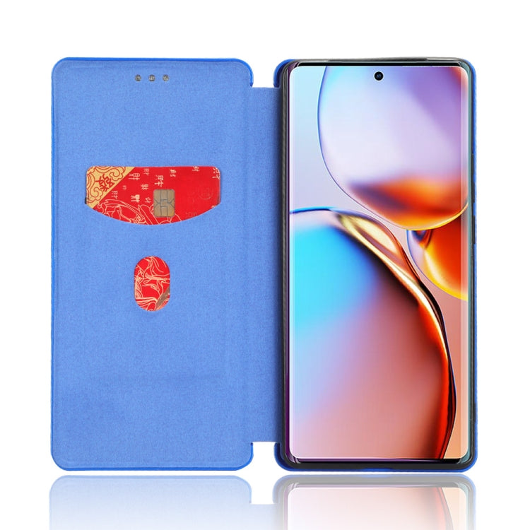 For Motorola Edge 40 Pro Carbon Fiber Texture Flip Leather Phone Case