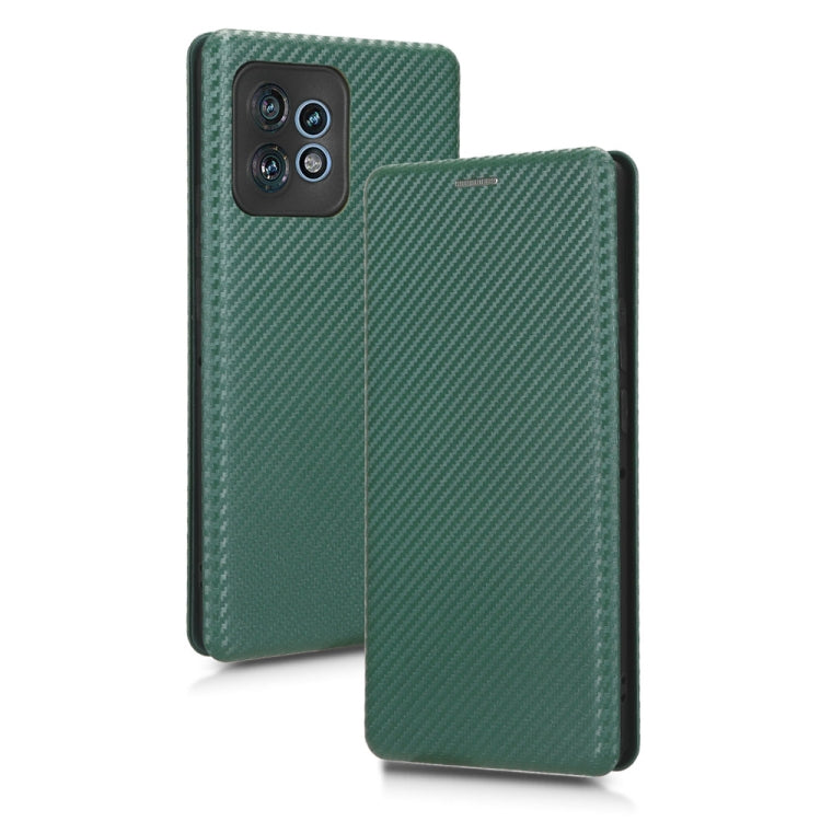 For Motorola Edge 40 Pro Carbon Fiber Texture Flip Leather Phone Case