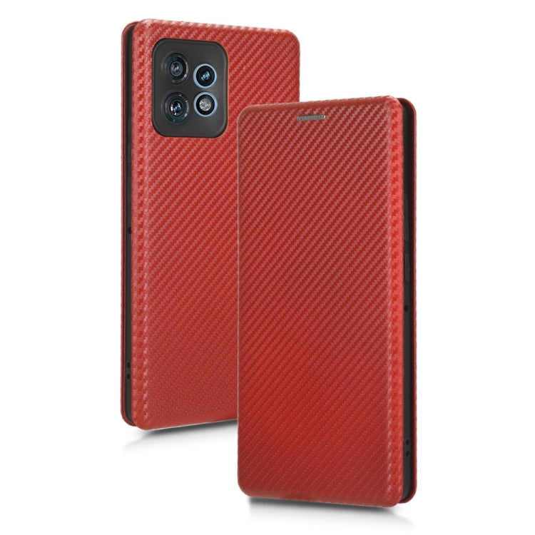 For Motorola Edge 40 Pro Carbon Fiber Texture Flip Leather Phone Case