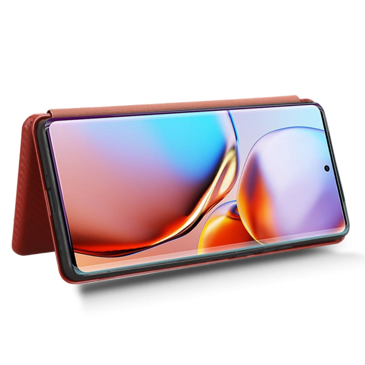 For Motorola Edge 40 Pro Carbon Fiber Texture Flip Leather Phone Case