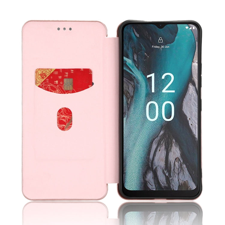 For Nokia C22 Carbon Fiber Texture Flip Leather Phone Case