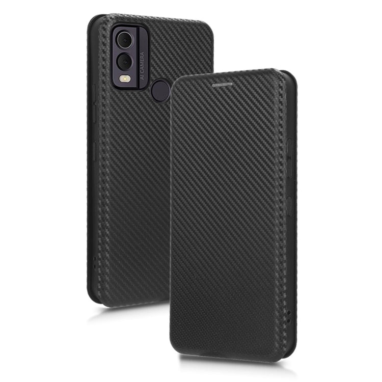 For Nokia C22 Carbon Fiber Texture Flip Leather Phone Case