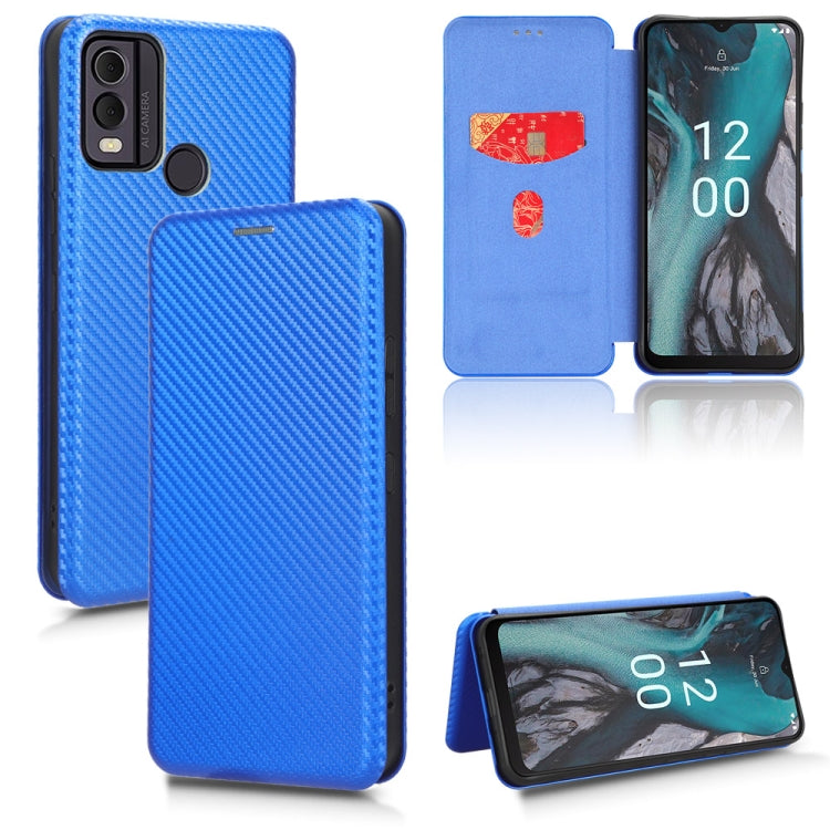 For Nokia C22 Carbon Fiber Texture Flip Leather Phone Case