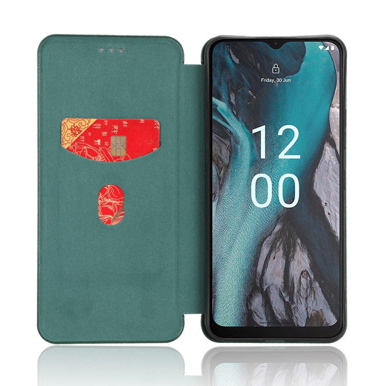 For Nokia C22 Carbon Fiber Texture Flip Leather Phone Case