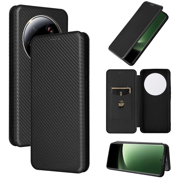 For Xiaomi 13 Ultra Carbon Fiber Texture Flip Leather Phone Case