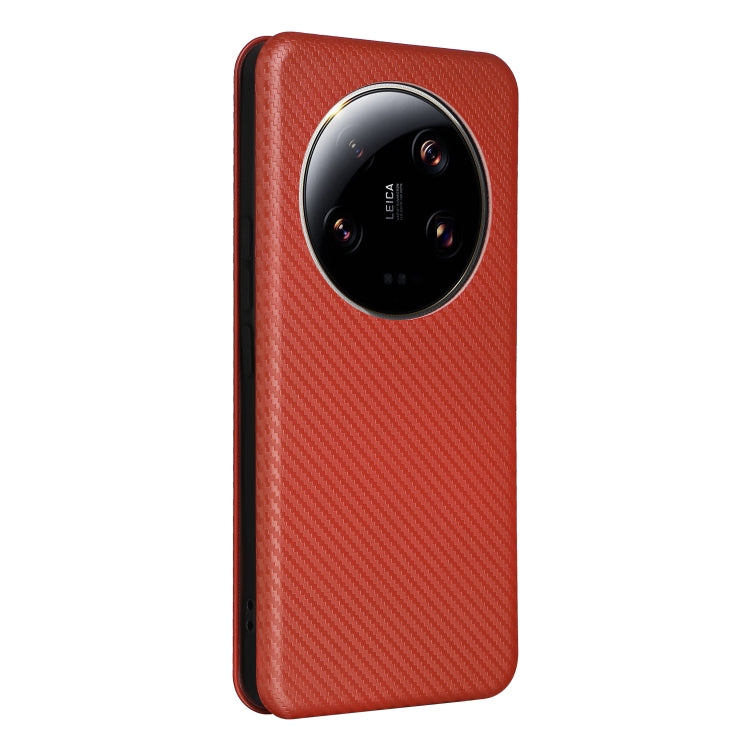 For Xiaomi 13 Ultra Carbon Fiber Texture Flip Leather Phone Case