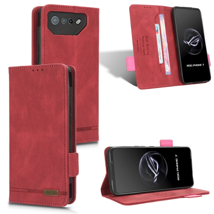 For ASUS ROG Phone 7 Magnetic Clasp Leather Phone Case