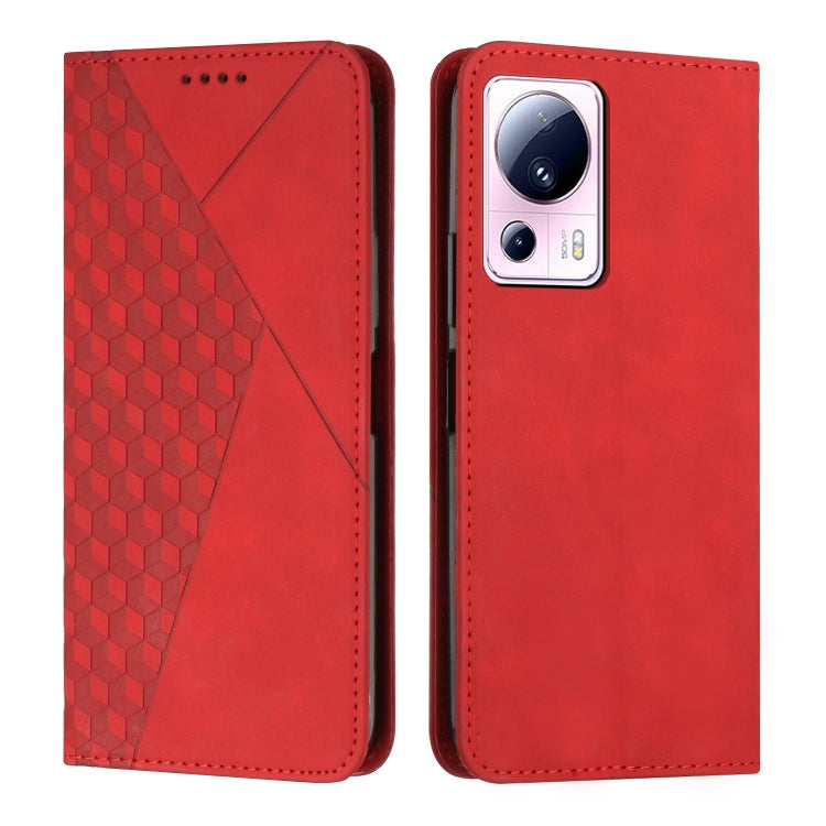 For Xiaomi Civi 2 / 13 Lite Diamond Pattern Skin Feel Magnetic Leather Phone Case