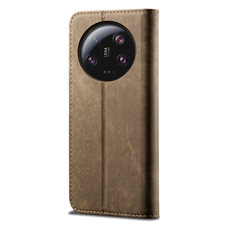 For Xiaomi 13 Ultra Denim Texture Casual Style Flip Leather Phone Case