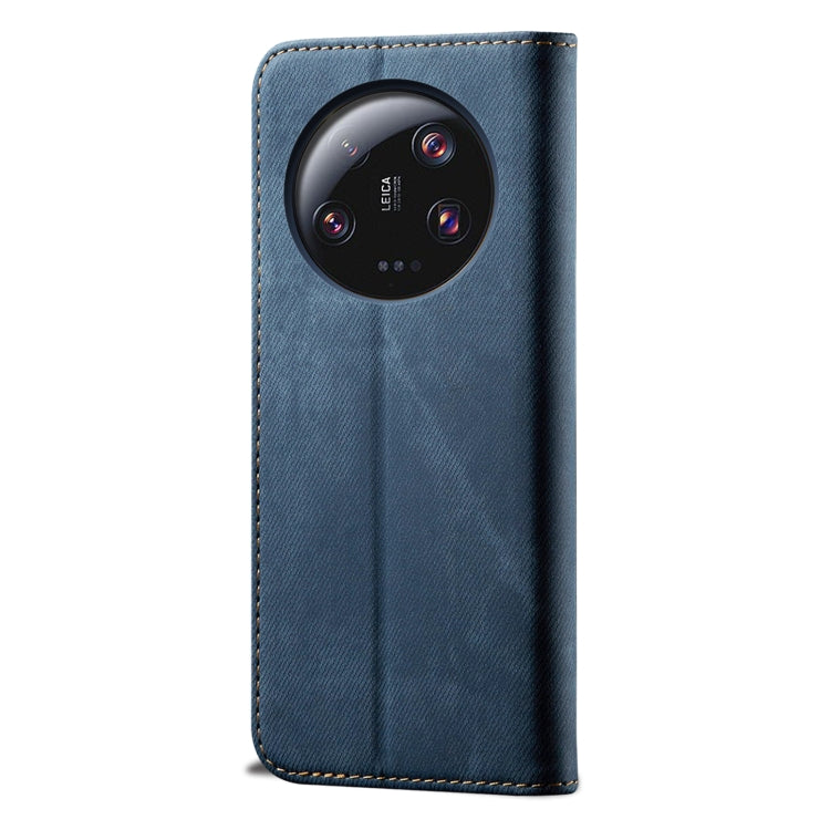 For Xiaomi 13 Ultra Denim Texture Casual Style Flip Leather Phone Case