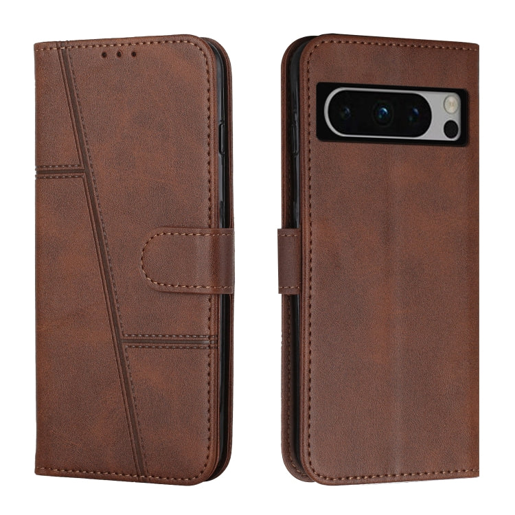 For Google Pixel 8 Pro Stitching Calf Texture Buckle Leather Phone Case