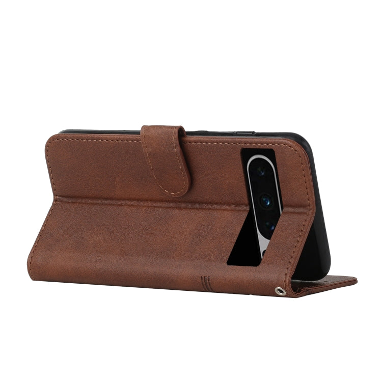 For Google Pixel 8 Pro Stitching Calf Texture Buckle Leather Phone Case