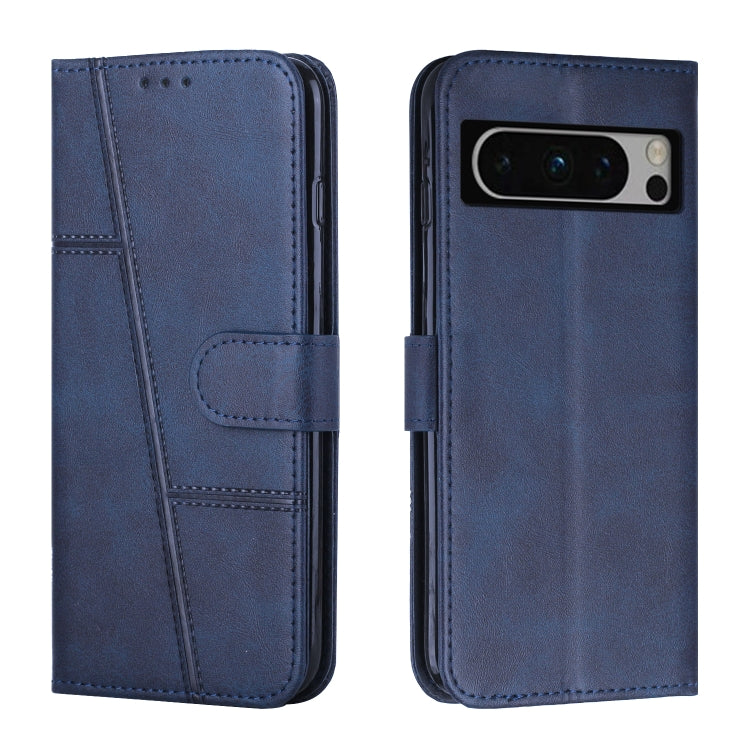 For Google Pixel 8 Pro Stitching Calf Texture Buckle Leather Phone Case