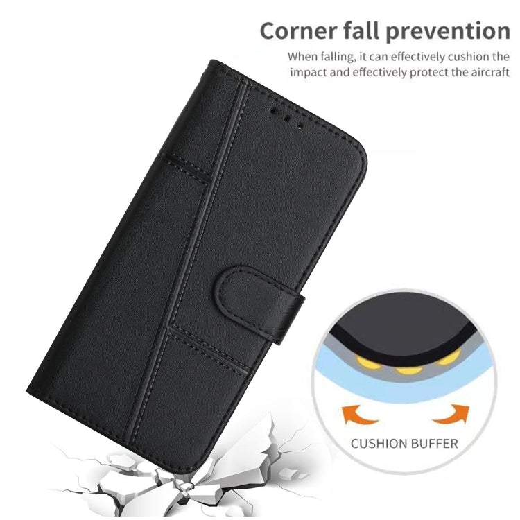 For Infinix Hot 30i Stitching Calf Texture Buckle Leather Phone Case