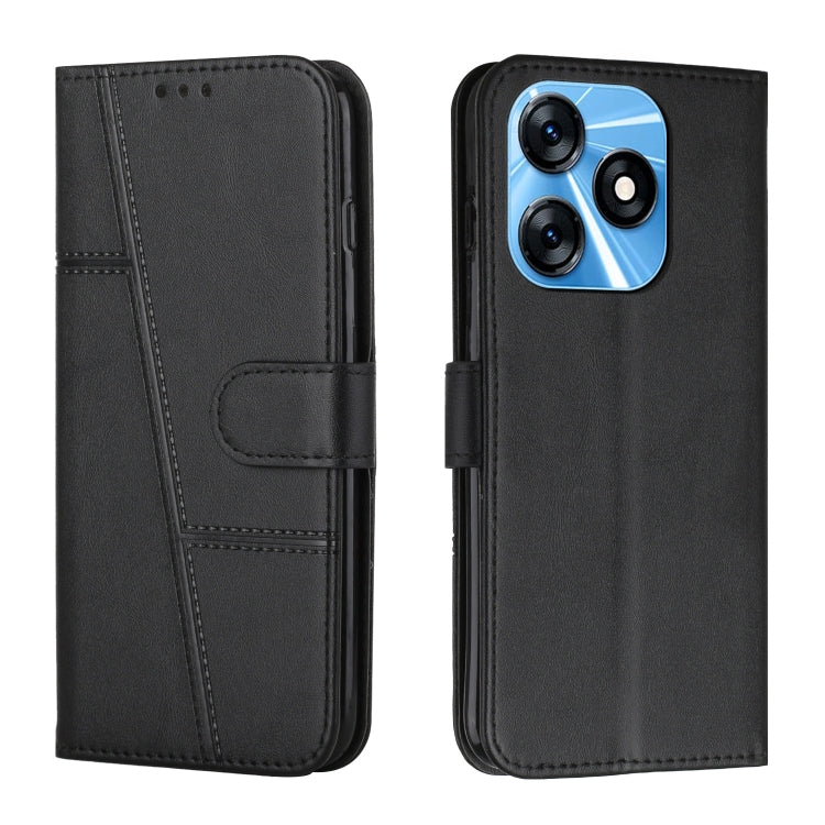 For Tecno Spark 10 Stitching Calf Texture Buckle Leather Phone Case