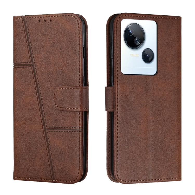 For Tecno Spark 10 5G Stitching Calf Texture Buckle Leather Phone Case