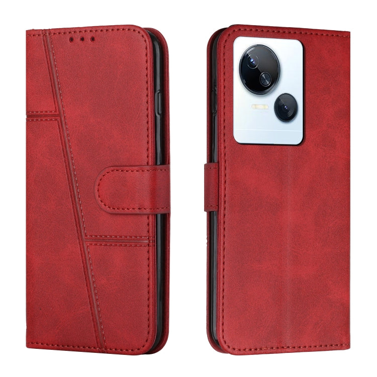 For Tecno Spark 10 5G Stitching Calf Texture Buckle Leather Phone Case