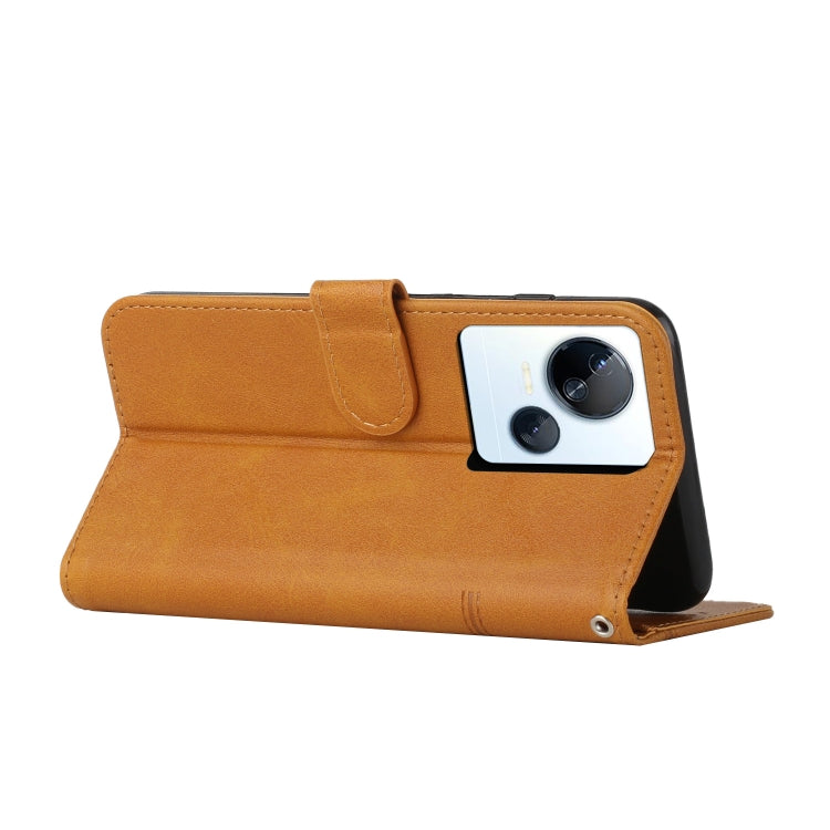 For Tecno Spark 10 5G Stitching Calf Texture Buckle Leather Phone Case