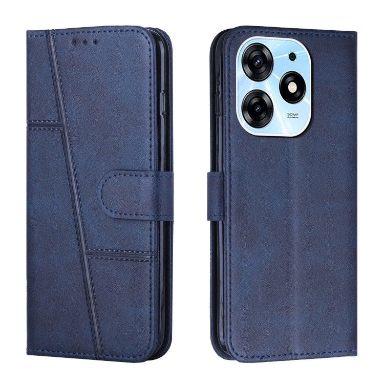 For Tecno Spark 10 Pro Stitching Calf Texture Buckle Leather Phone Case