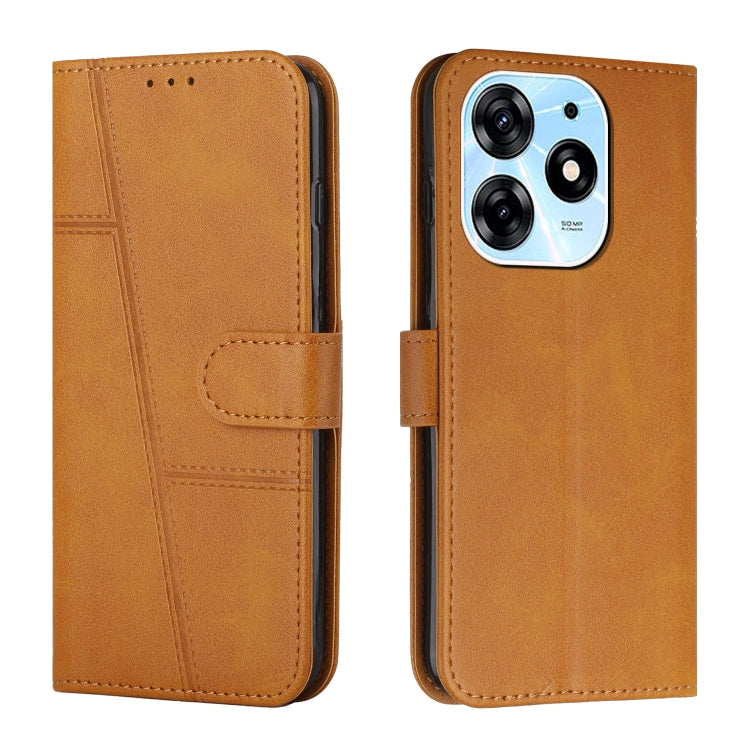 For Tecno Spark 10 Pro Stitching Calf Texture Buckle Leather Phone Case