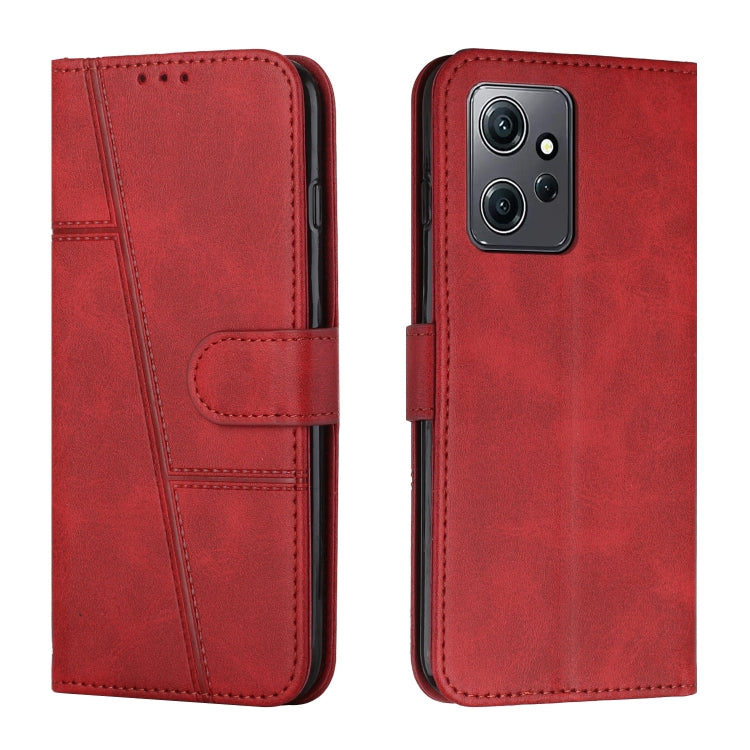 For Xiaomi Redmi Note 12 4G Global Stitching Calf Texture Buckle Leather Phone Case