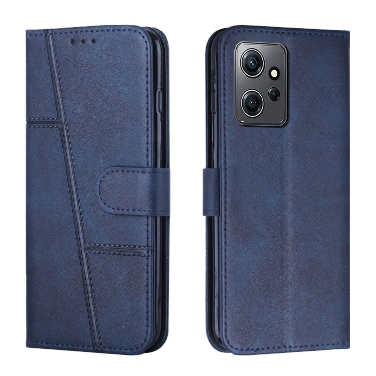 For Xiaomi Redmi Note 12 4G Global Stitching Calf Texture Buckle Leather Phone Case