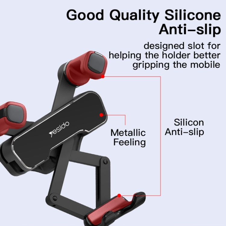 Yesido C90 Car Center Console Paste Magnetic Gravity Mobile Phone Holder(Black)
