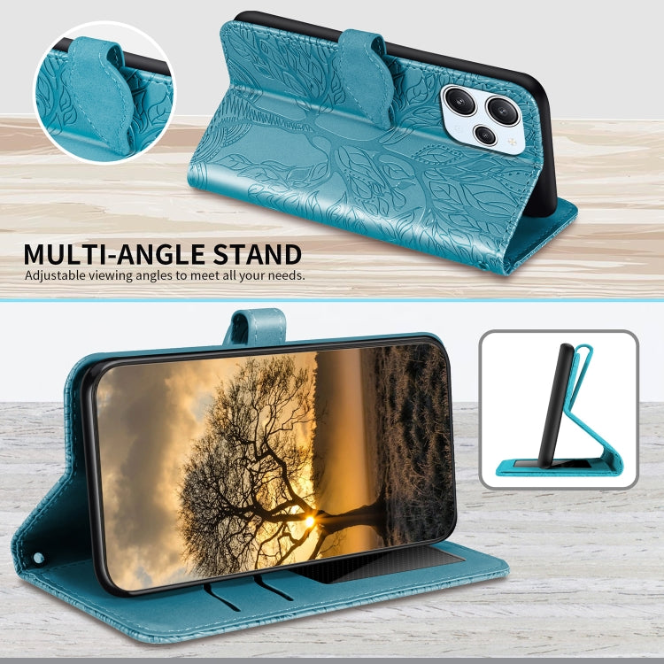 For Xiaomi Redmi 12 4G Life of Tree Embossing Pattern Horizontal Flip Leather Phone Case