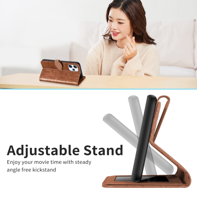 For Xiaomi Redmi 12 4G Life of Tree Embossing Pattern Horizontal Flip Leather Phone Case