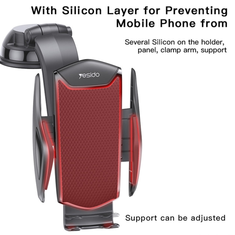 Yesido C99 Car Center Console Suction Cup Mobile Phone Navigation Holder(Black)