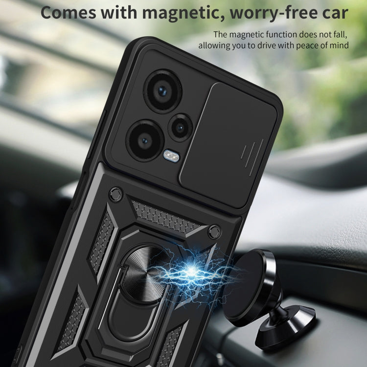 For Xiaomi Redmi Note 12 Pro+ 5G Sliding Camera Cover Design TPU+PC Protective Case