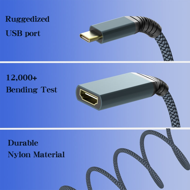 HDMI to USB-C / Type-C 4K 30Hz HD Cable, Length: 0.2m