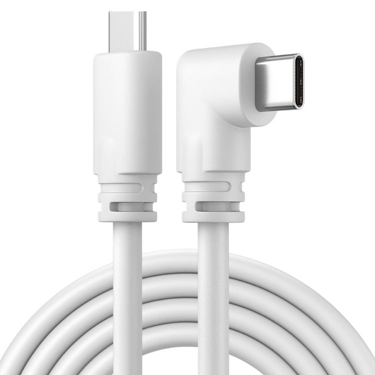 2m USB / Type-C to USB-C / Type-C Elbow 5Gbps 60W USB3.1 Gen1 Fast Charging Data-sync Cable