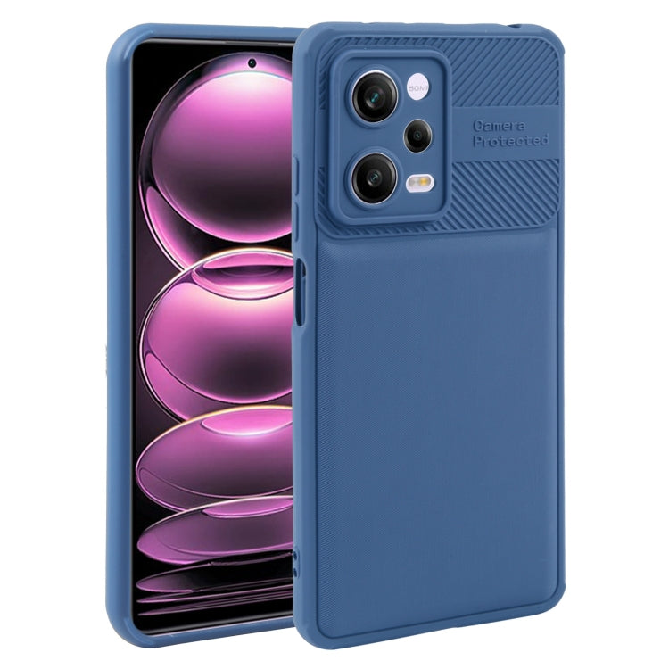 For Xiaomi Redmi Note 12 Pro 5G Twill Texture TPU Shockproof Phone Case