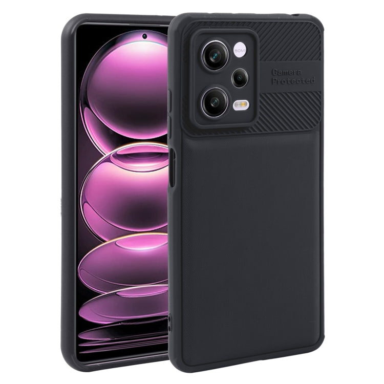 For Xiaomi Redmi Note 12 Pro 5G Twill Texture TPU Shockproof Phone Case