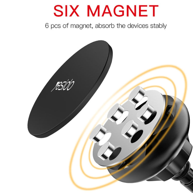 Yesido C41 Car Windshield Telescopic Suction Cup Magnetic Phone Holder(Black)