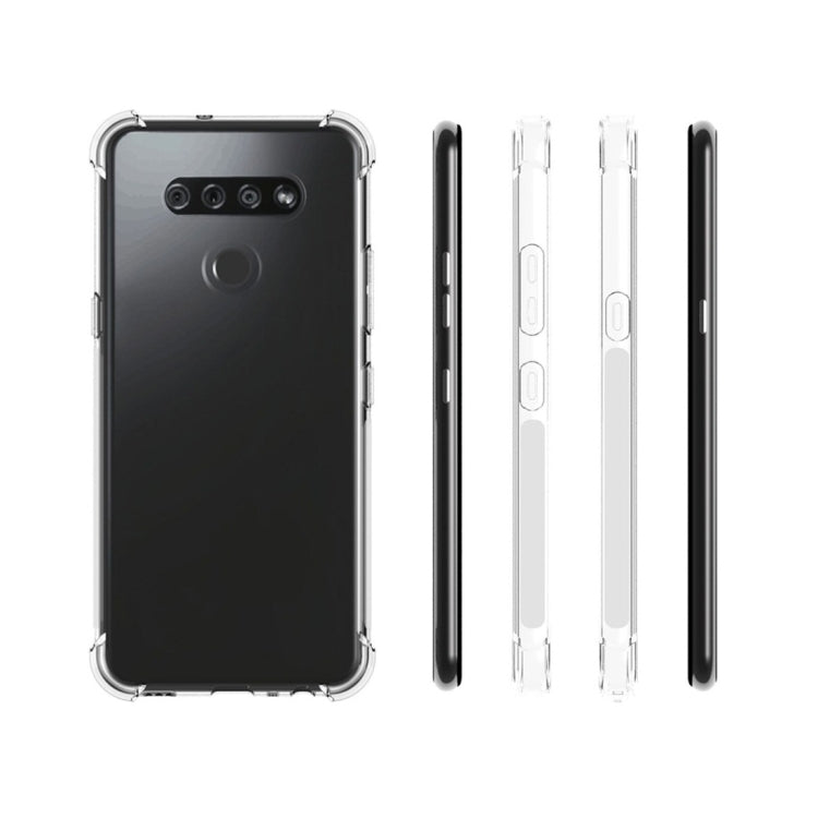 For LG K51S Shockproof Non-slip Waterproof Thickening TPU Protective Case(Transparent)