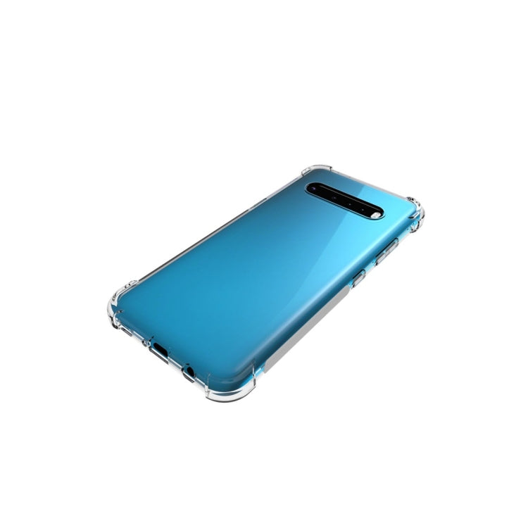 For LG V60 ThinQ 5G Shockproof Non-slip Waterproof Thickening TPU Protective Case(Transparent)