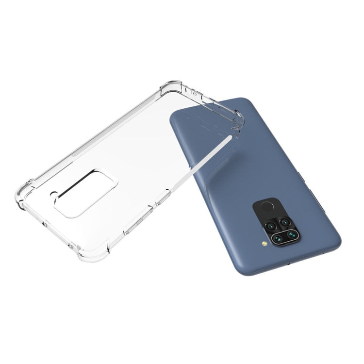 For Xiaomi Redmi Note 9 Shockproof Non-slip Waterproof Thickening TPU Protective Case(Transparent)