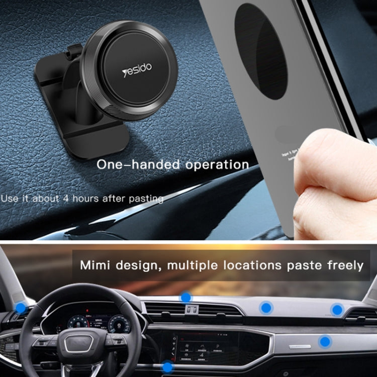 Yesido C60 Car 360 Degree Rotation Magnetic Phone Holder(Black)