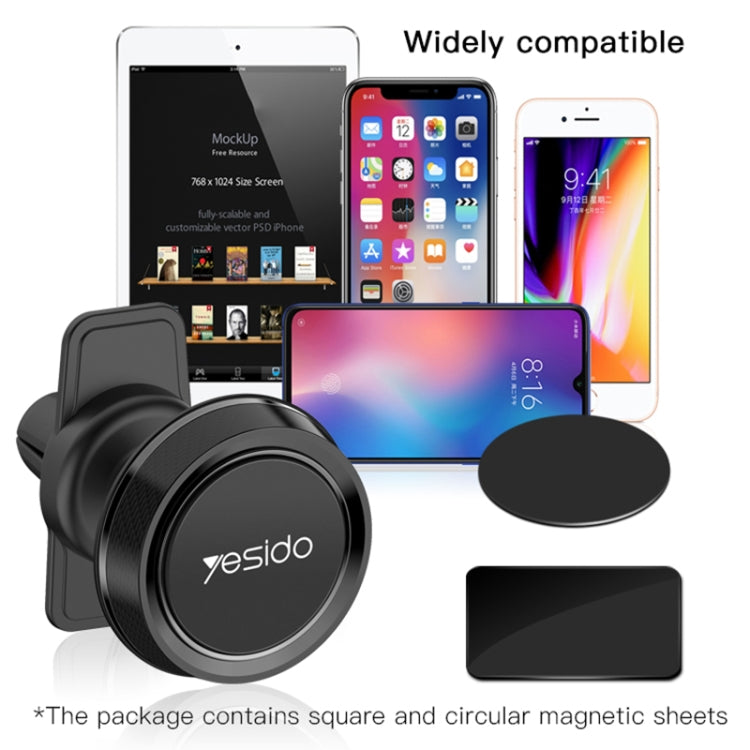 Yesido C61 Car Air Vent Magnetic Phone Holder(Black)