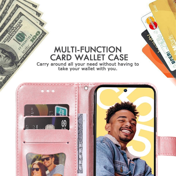 For Realme C55 7-petal Flowers Embossing Leather Phone Case