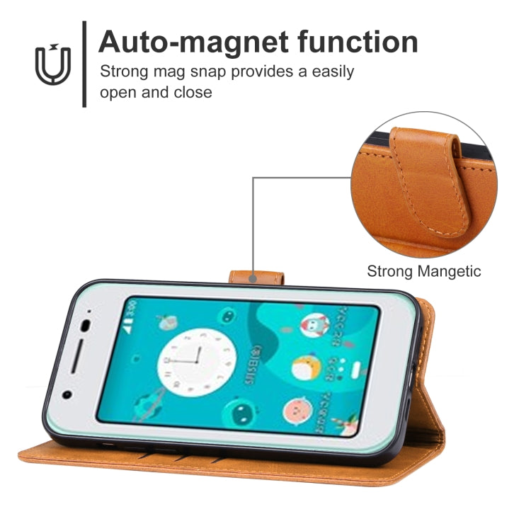 For Sharp Mamorino6 Leather Phone Case