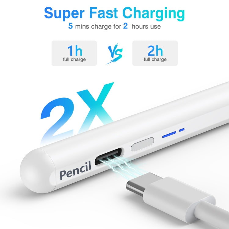 BP17-BL Type-C Universal Magnetic Bluetooth Stylus Pen(White)