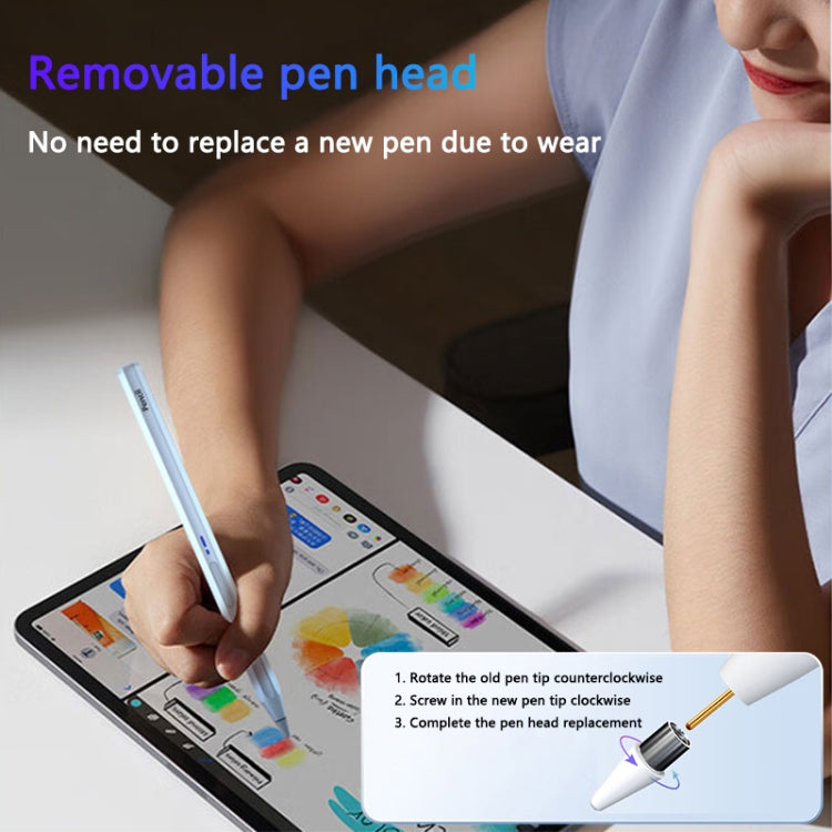 BP19-BL Type-C Universal Magnetic Hexagon Bluetooth Stylus Pen(White)